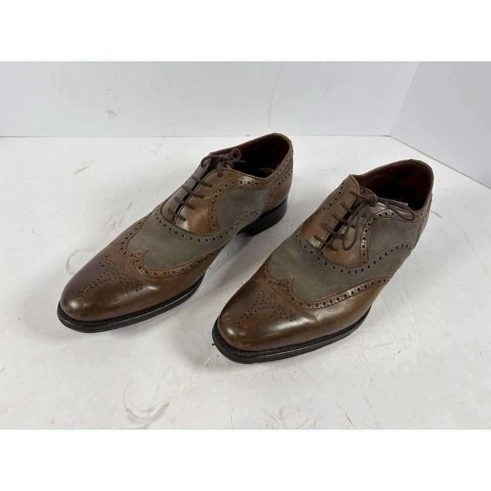 Herring 'Fencote' Brown Leather Oxford Brogues 7.5 Dress Shoes